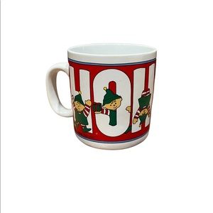 Vintage Telco Christmas Coffee Mug Elves 1988 HOHO